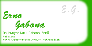 erno gabona business card
